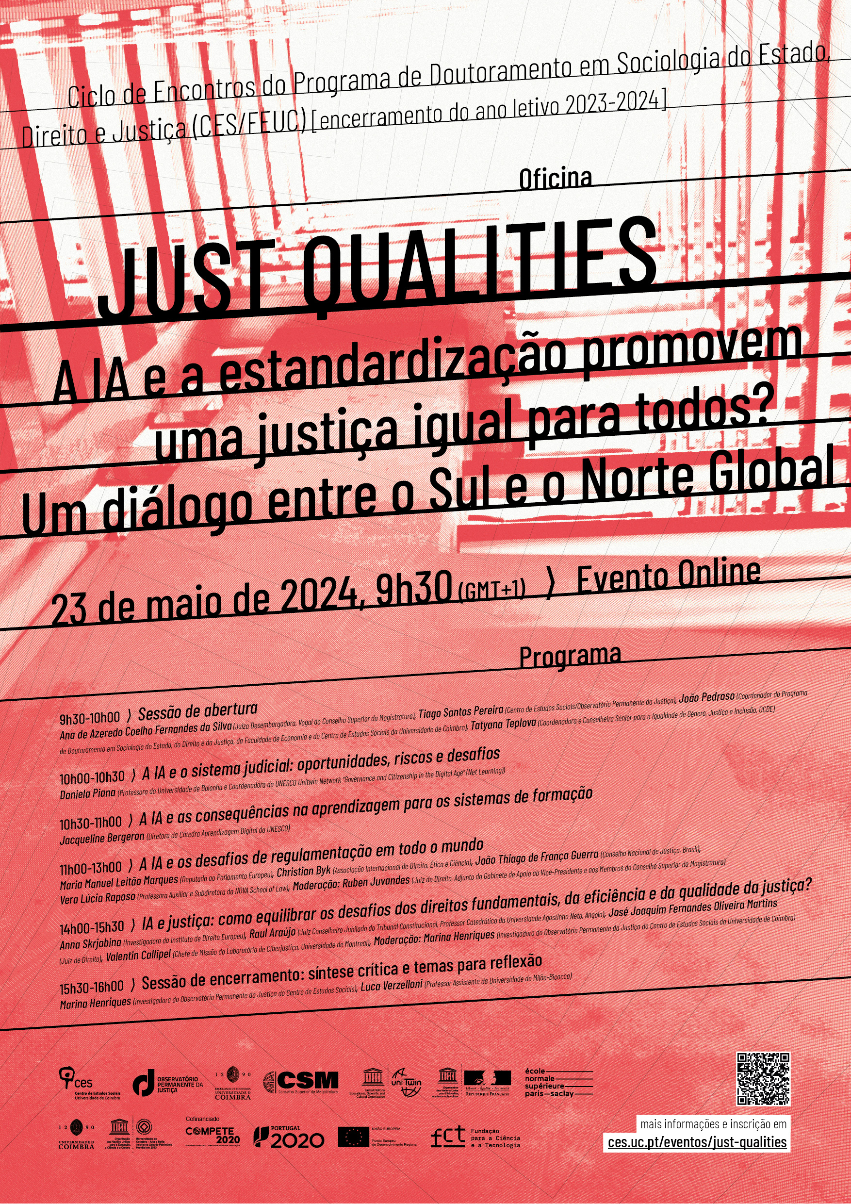 JUST QUALITIES - Do AI and standardization support an equal justice for all?  A two-way dialogue between the Global South and North<span id="edit_45832"><script>$(function() { $('#edit_45832').load( "/myces/user/editobj.php?tipo=evento&id=45832" ); });</script></span>