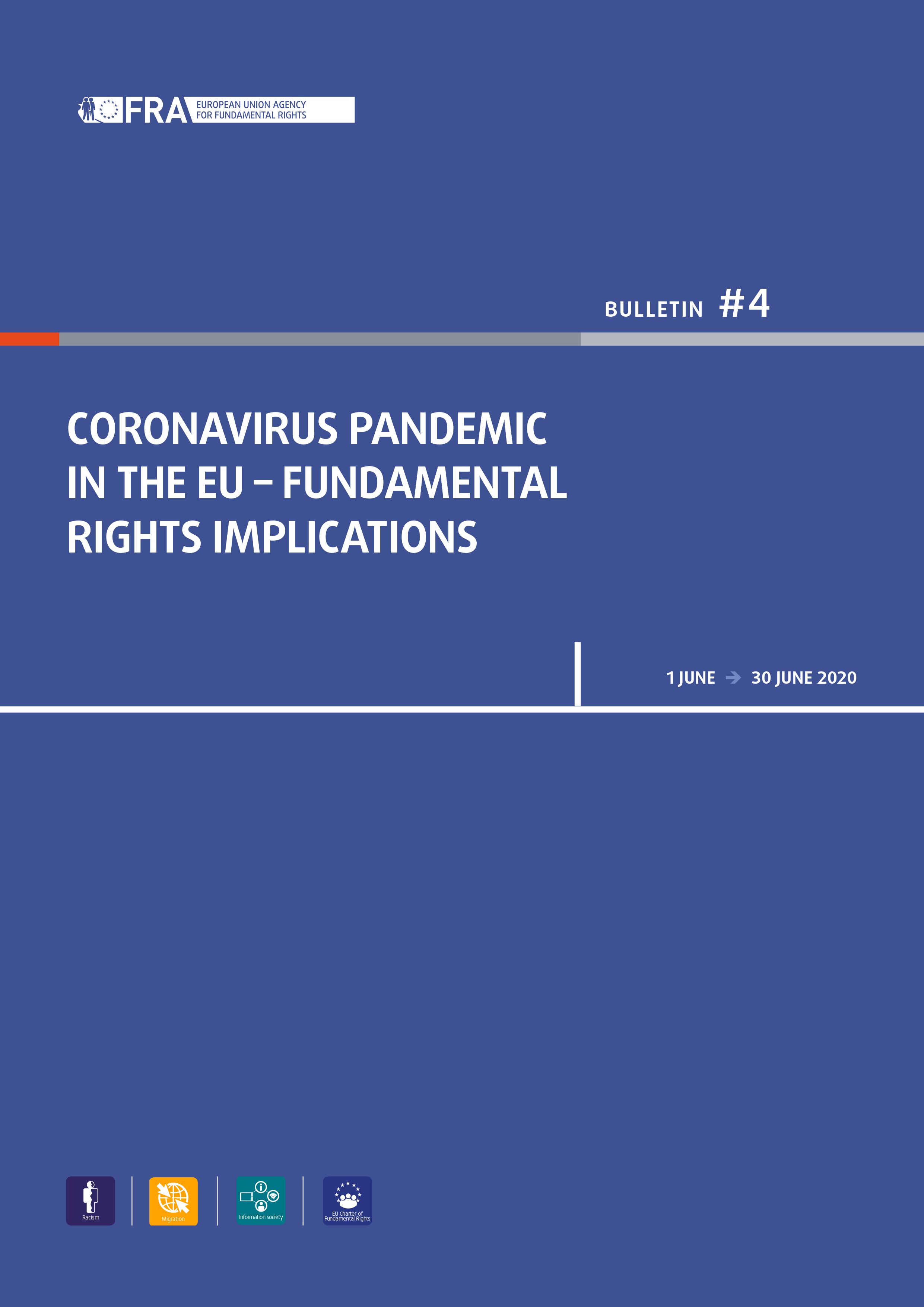 Coronavirus pandemic in the EU - Fundamental Rights Implications - Bulletin 4
