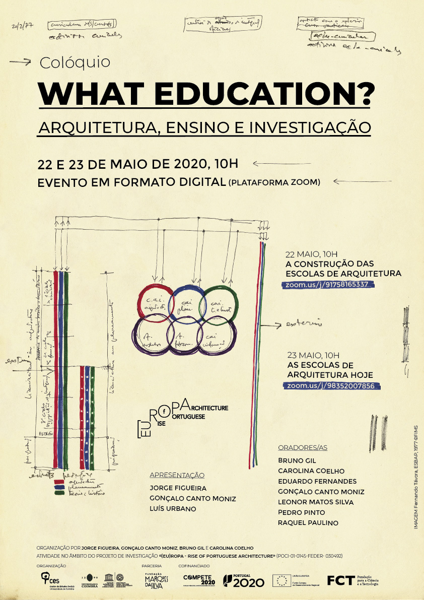 <em>What Education?</em> Architecture, Teaching and Research<span id="edit_29409"><script>$(function() { $('#edit_29409').load( "/myces/user/editobj.php?tipo=evento&id=29409" ); });</script></span>