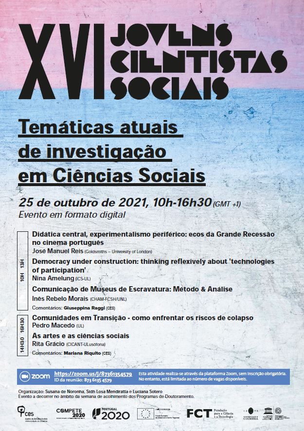 Current research themes in Social Sciences<span id="edit_34978"><script>$(function() { $('#edit_34978').load( "/myces/user/editobj.php?tipo=evento&id=34978" ); });</script></span>