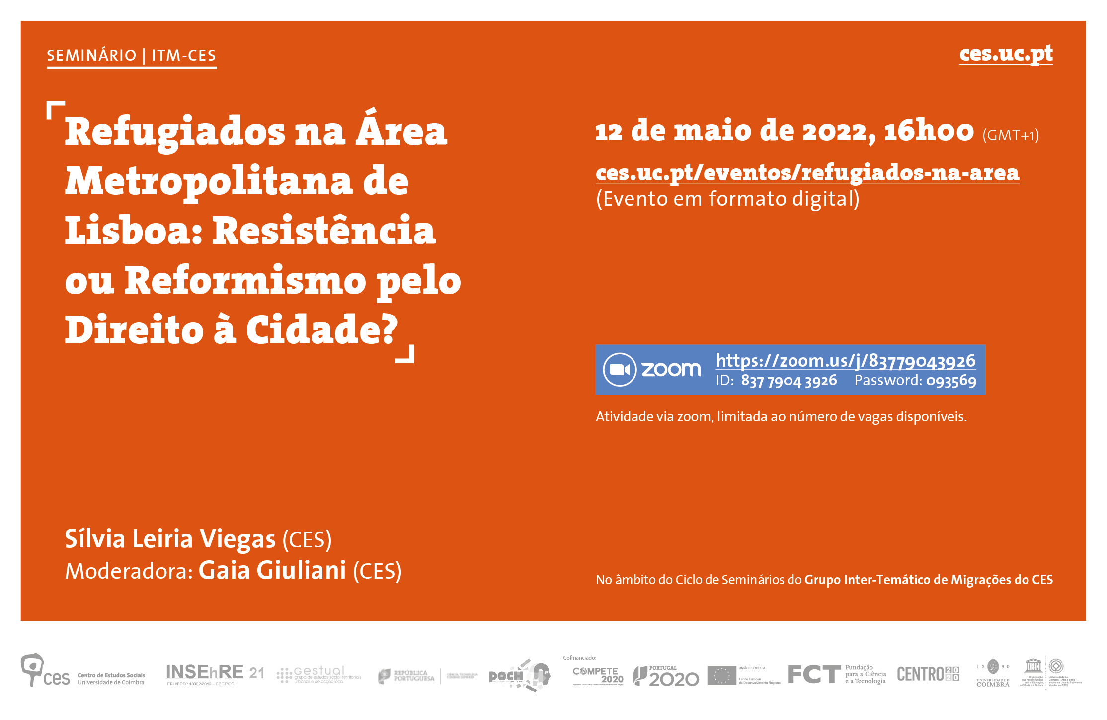 Refugees in the Lisbon Metropolitan Area: Resistance or Reformism for the Right to the City? <span id="edit_37890"><script>$(function() { $('#edit_37890').load( "/myces/user/editobj.php?tipo=evento&id=37890" ); });</script></span>