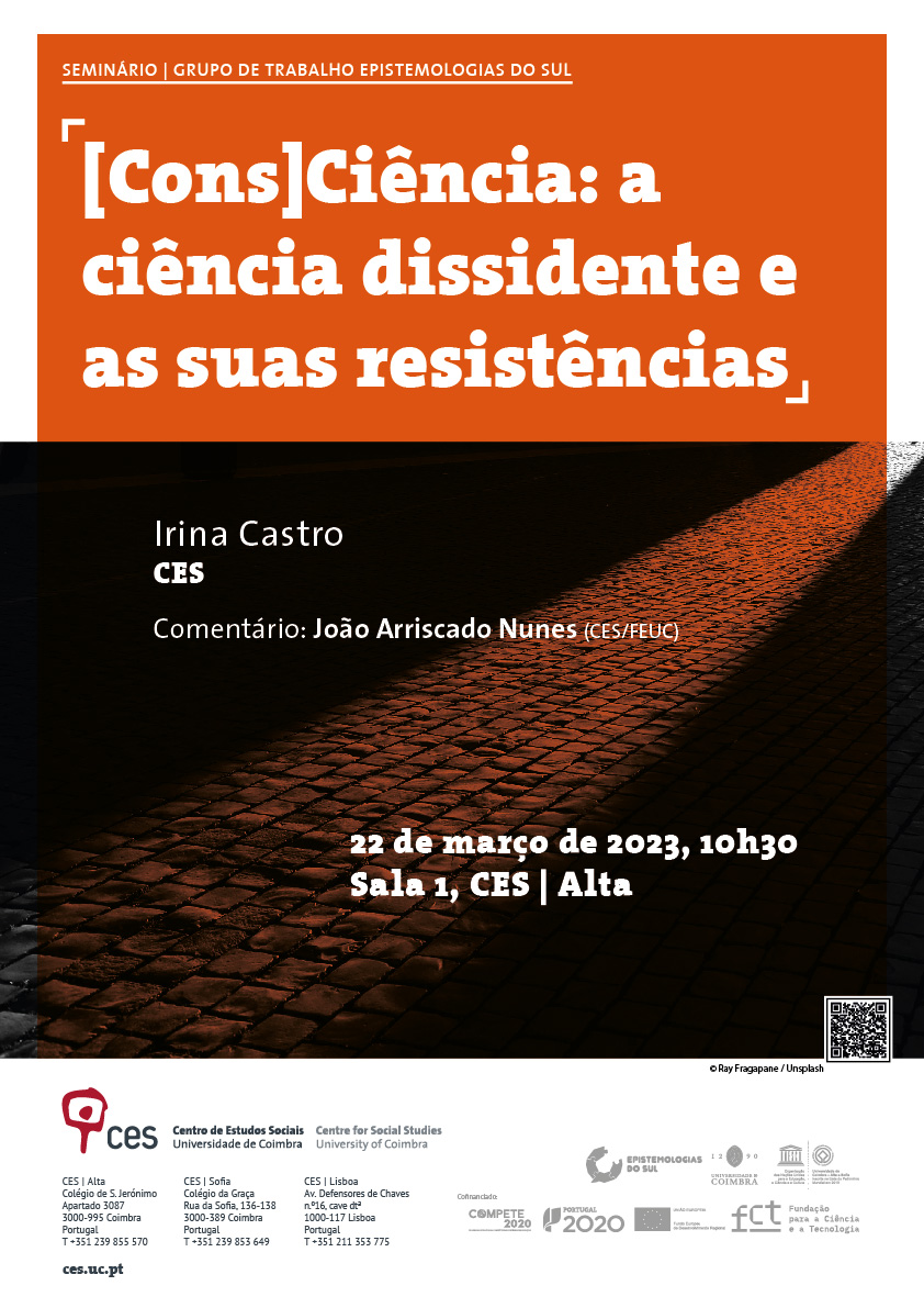 [Cons]Science: dissident science and its resistances<span id="edit_41134"><script>$(function() { $('#edit_41134').load( "/myces/user/editobj.php?tipo=evento&id=41134" ); });</script></span>