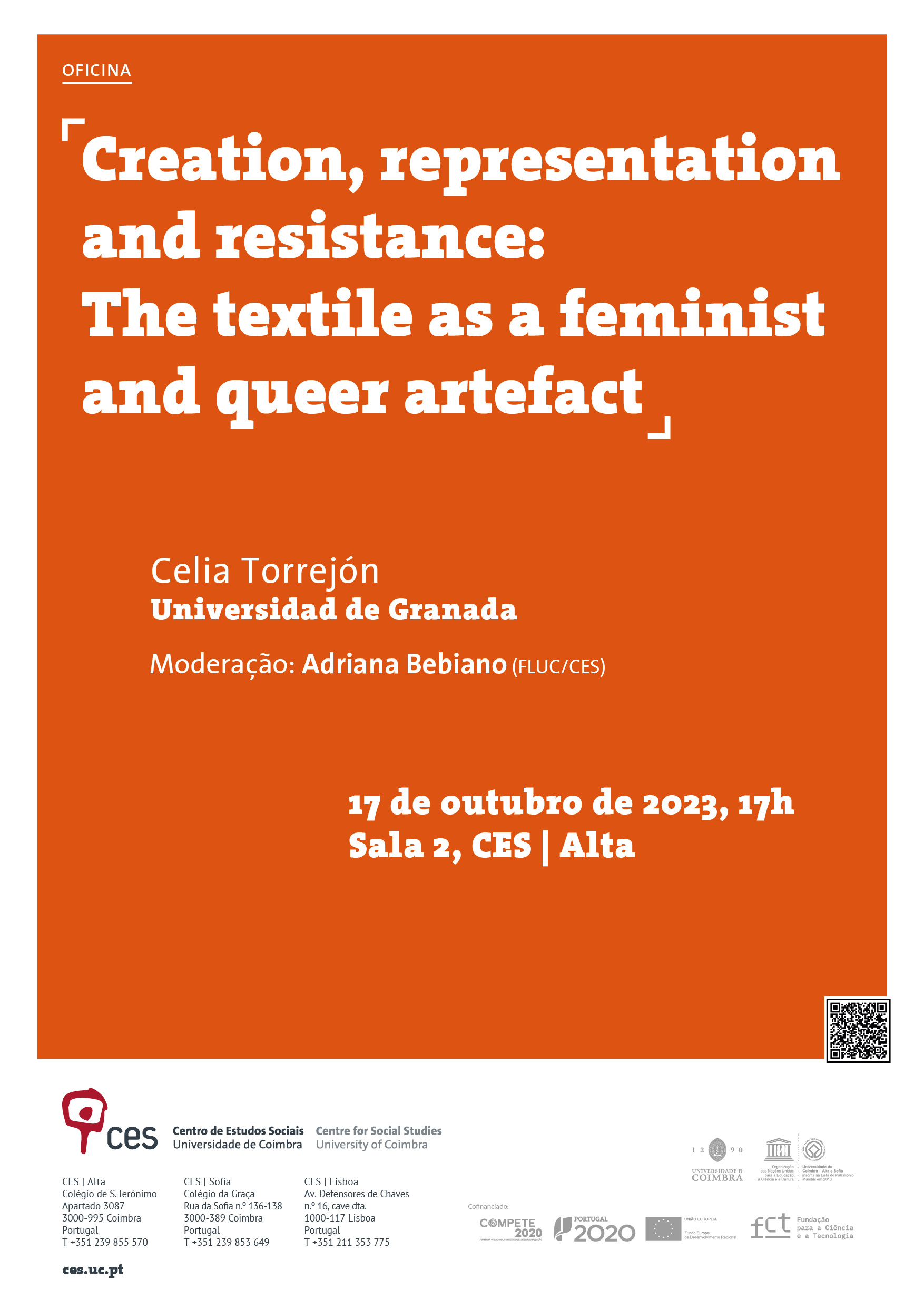 Creation, representation and resistance:  The textile as a feminist and queer artefact<span id="edit_44034"><script>$(function() { $('#edit_44034').load( "/myces/user/editobj.php?tipo=evento&id=44034" ); });</script></span>