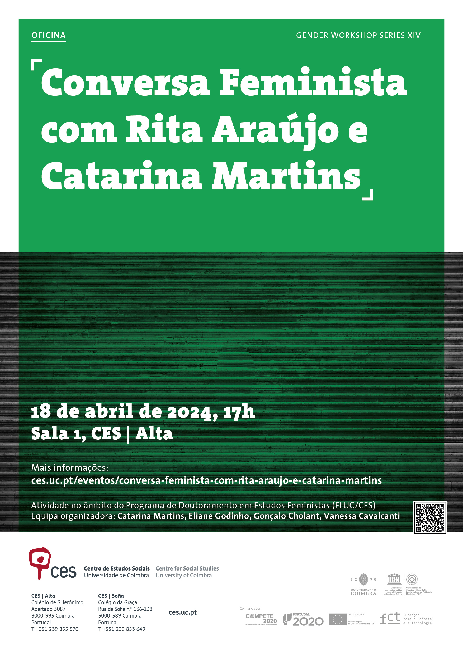 <i>Feminist Talk </i>with Rita Araújo and Catarina Martins<span id="edit_45627"><script>$(function() { $('#edit_45627').load( "/myces/user/editobj.php?tipo=evento&id=45627" ); });</script></span>