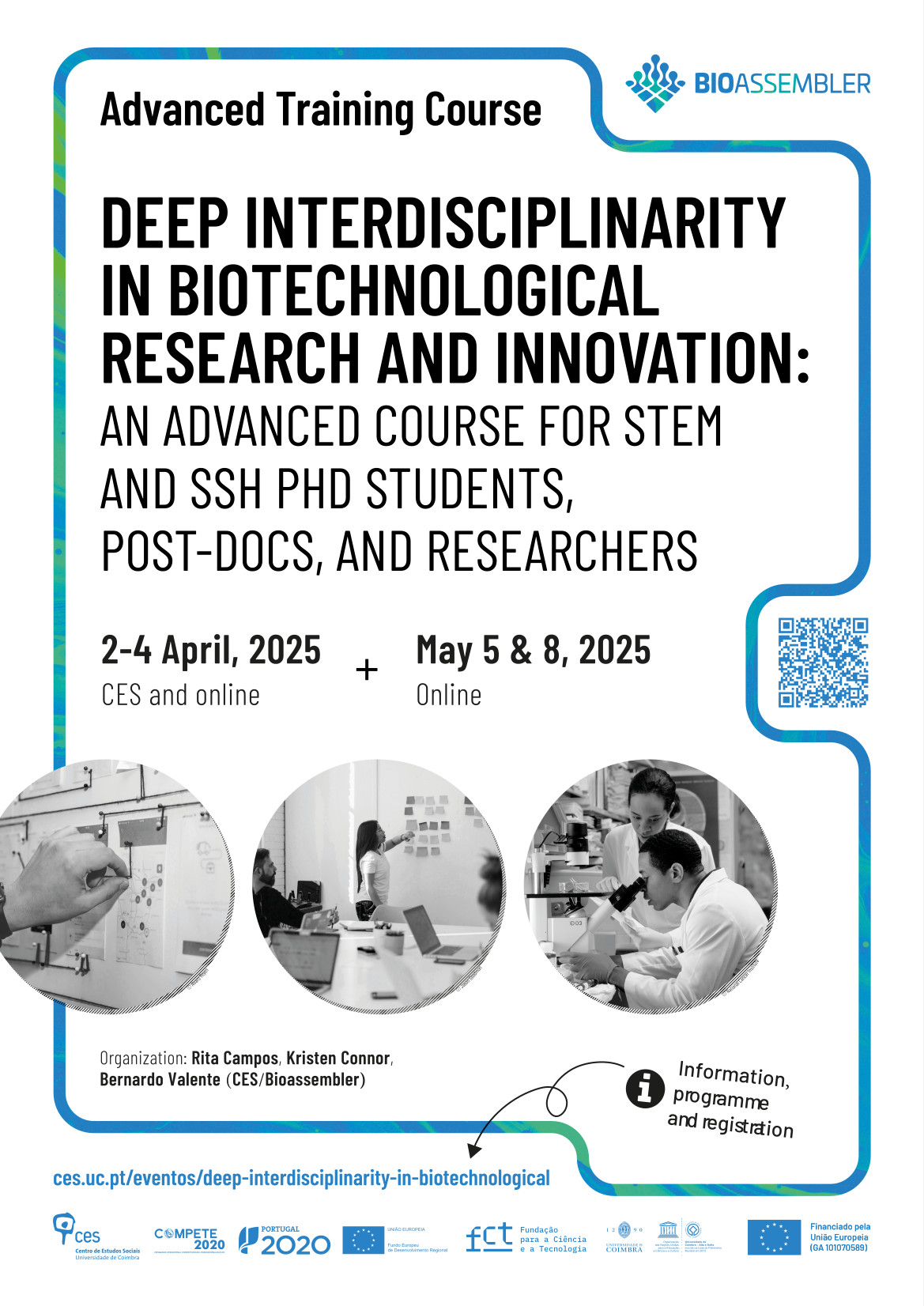 Deep Interdisciplinarity in Biotechnological Research and Innovation: An advanced course for STEM and SSH PhD students, post-docs, and researchers<span id="edit_47630"><script>$(function() { $('#edit_47630').load( "/myces/user/editobj.php?tipo=evento&id=47630" ); });</script></span>