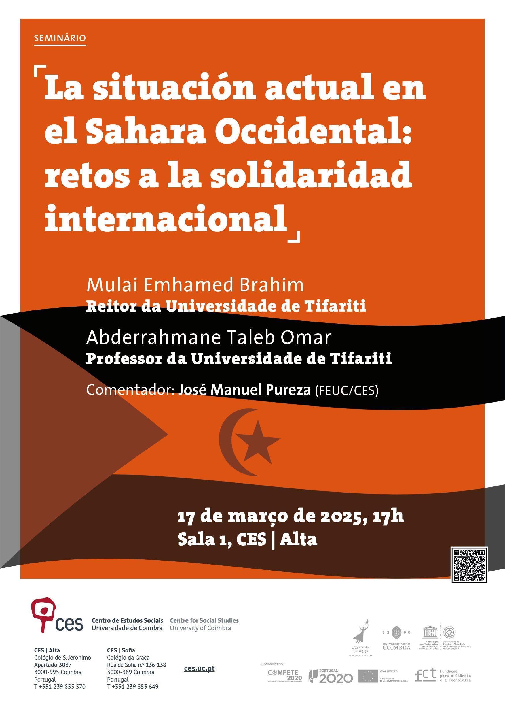 The current situation in Western Sahara: challenges to international solidarity<span id="edit_47715"><script>$(function() { $('#edit_47715').load( "/myces/user/editobj.php?tipo=evento&id=47715" ); });</script></span>