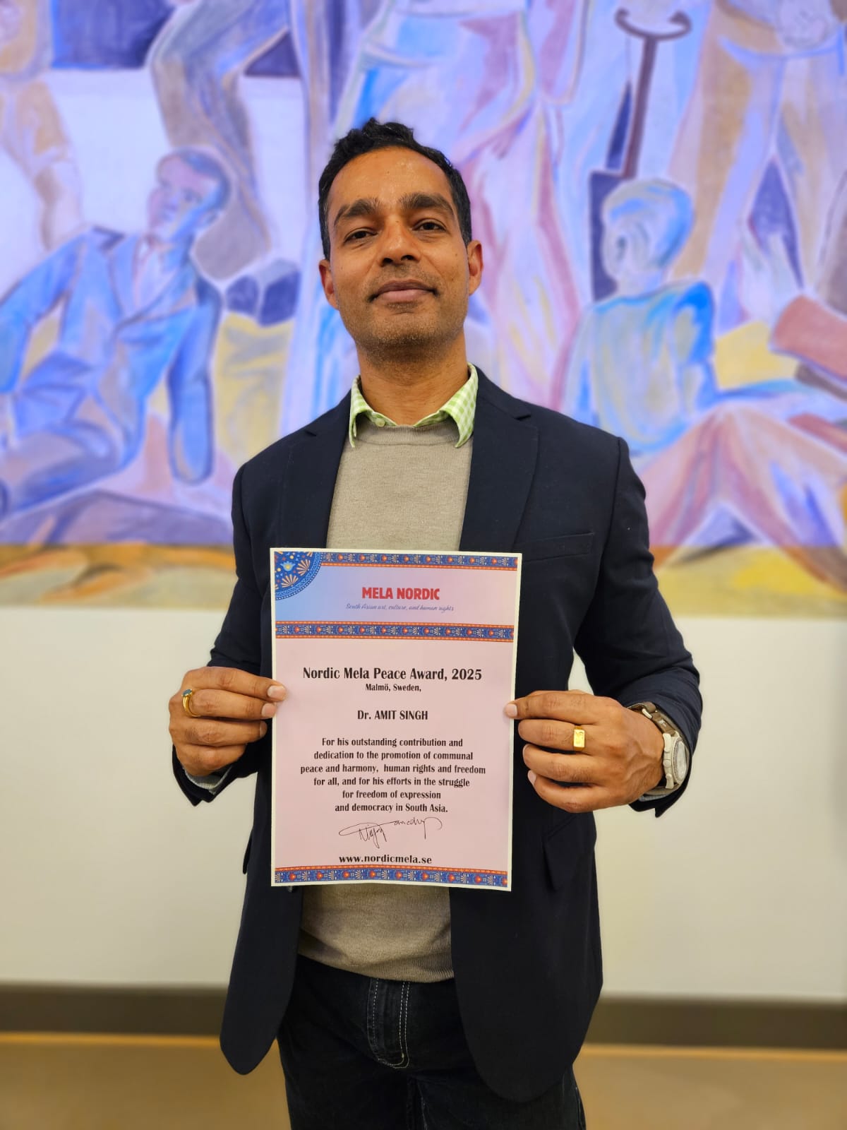 Amit Singh distinguido com o Prémio Nordic Mela Peace 2025<span id="edit_47994"><script>$(function() { $('#edit_47994').load( "/myces/user/editobj.php?tipo=destaque&id=47994" ); });</script></span>