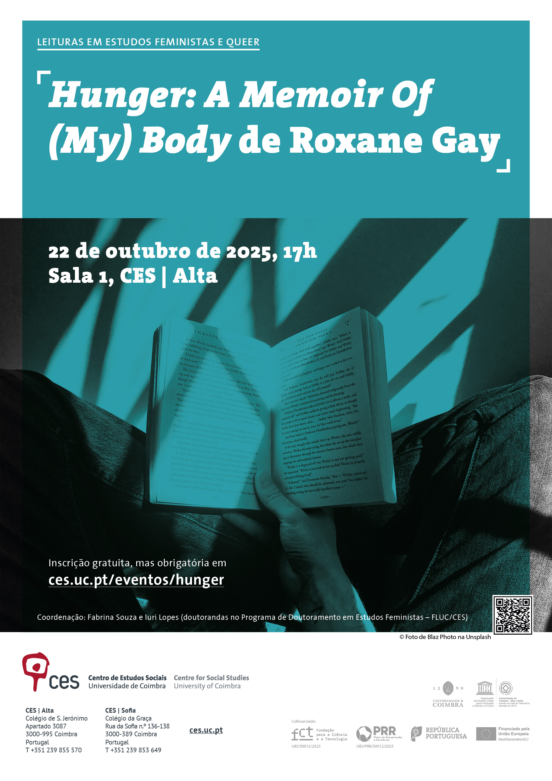 <em>Hunger: A Memoir Of (My) Body</em> by Roxane Gay<span id="edit_48603"><script>$(function() { $('#edit_48603').load( "/myces/user/editobj.php?tipo=evento&id=48603" ); });</script></span>
