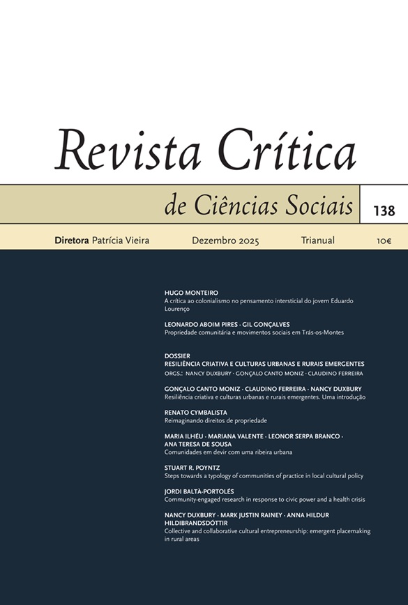 Revista Cr&iacute;tica de Ci&ecirc;ncias Sociais, n.&ordm; 138