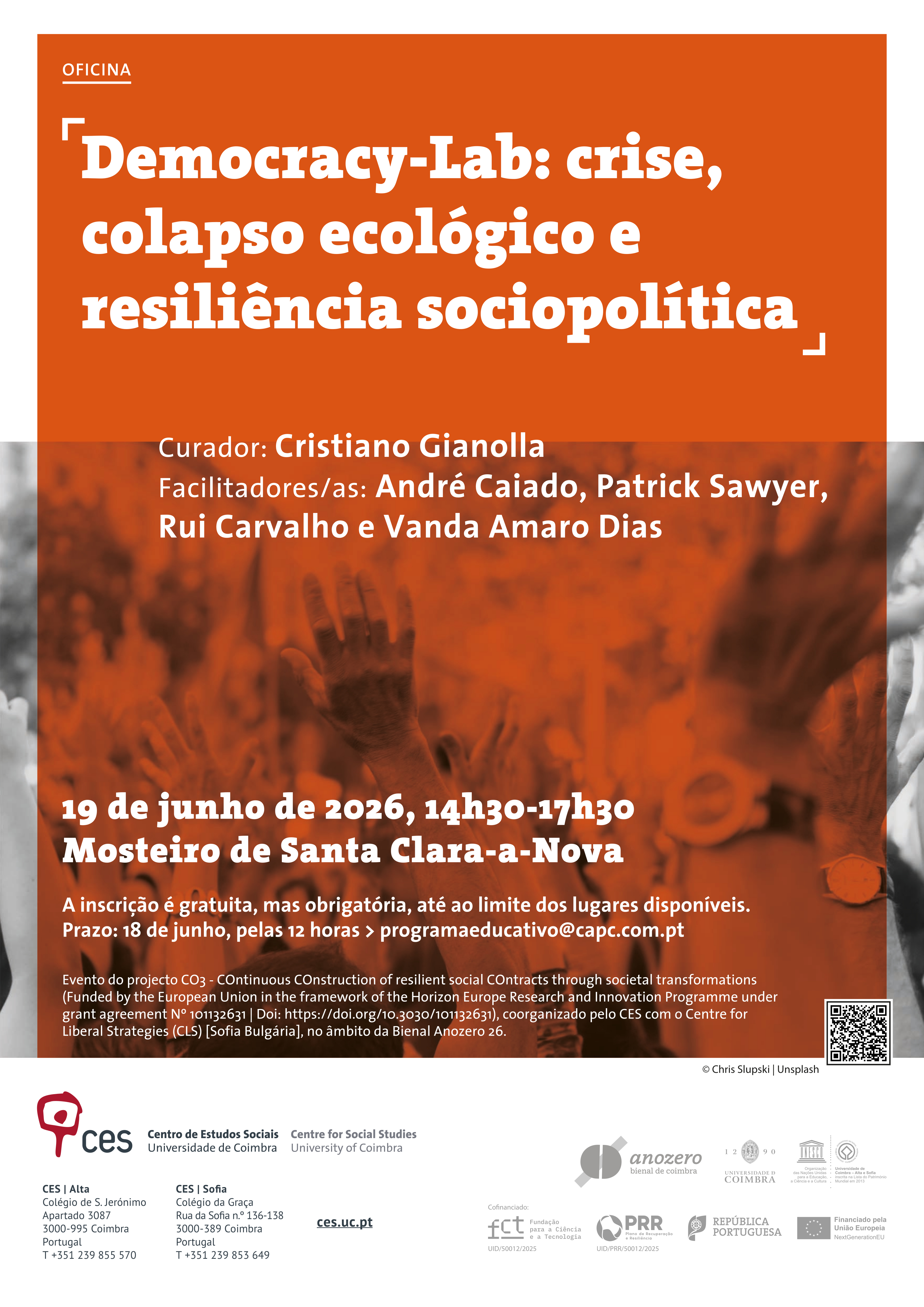 <em>Democracy-Lab</em>: crise, colapso ecol&oacute;gico e resili&ecirc;ncia sociopol&iacute;tica<span id="edit_49267"><script>$(function() { $('#edit_49267').load( "/myces/user/editobj.php?tipo=evento&id=49267" ); });</script></span>