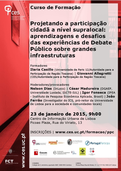 Designing citizen participation towards supralocal level: learnings and challenges of Public Debate experiences on major infrastructures<span id="edit_10789"><script>$(function() { $('#edit_10789').load( "/myces/user/editobj.php?tipo=evento&id=10789" ); });</script></span>