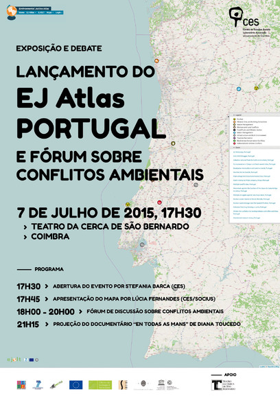 The EJ Atlas Portugal relaease and the environmental conflicts forum <span id="edit_12219"><script>$(function() { $('#edit_12219').load( "/myces/user/editobj.php?tipo=evento&id=12219" ); });</script></span>