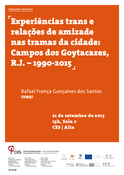 Trans Experiences and Friendship Relations in city wefts: Campos dos Goytacazes, R.J. - 1990-2015<span id="edit_17514"><script>$(function() { $('#edit_17514').load( "/myces/user/editobj.php?tipo=evento&id=17514" ); });</script></span>