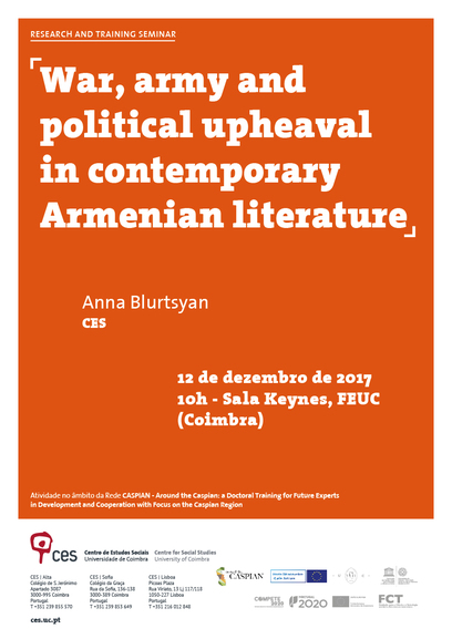 War, army and political upheaval in contemporary Armenian literature<span id="edit_17985"><script>$(function() { $('#edit_17985').load( "/myces/user/editobj.php?tipo=evento&id=17985" ); });</script></span>