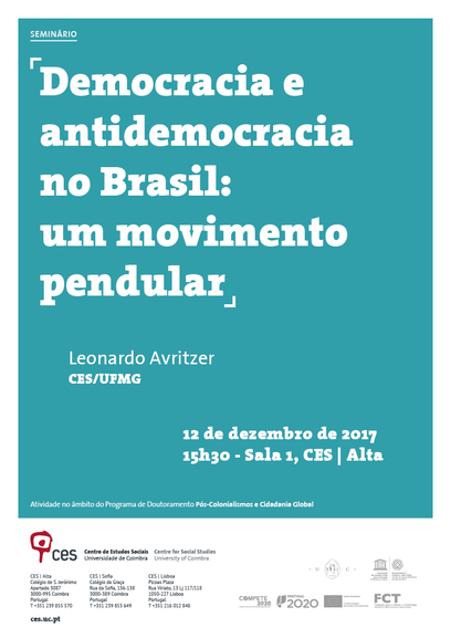 Democracy and anti-democracy in Brazil: a pendular movement<span id="edit_18250"><script>$(function() { $('#edit_18250').load( "/myces/user/editobj.php?tipo=evento&id=18250" ); });</script></span>