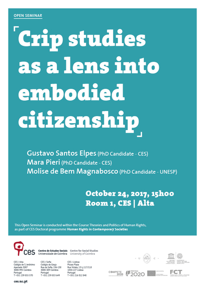 Crip studies as a lens into embodied citizenship <span id="edit_18287"><script>$(function() { $('#edit_18287').load( "/myces/user/editobj.php?tipo=evento&id=18287" ); });</script></span>