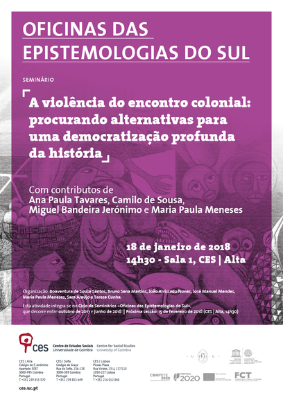 The violence of the colonial encounter: seeking alternatives towards an in-depth democratisation of history<span id="edit_18843"><script>$(function() { $('#edit_18843').load( "/myces/user/editobj.php?tipo=evento&id=18843" ); });</script></span>