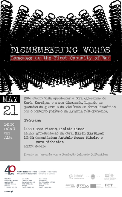 Dismembering Words: Language as the First Casualty of War<span id="edit_19564"><script>$(function() { $('#edit_19564').load( "/myces/user/editobj.php?tipo=evento&id=19564" ); });</script></span>
