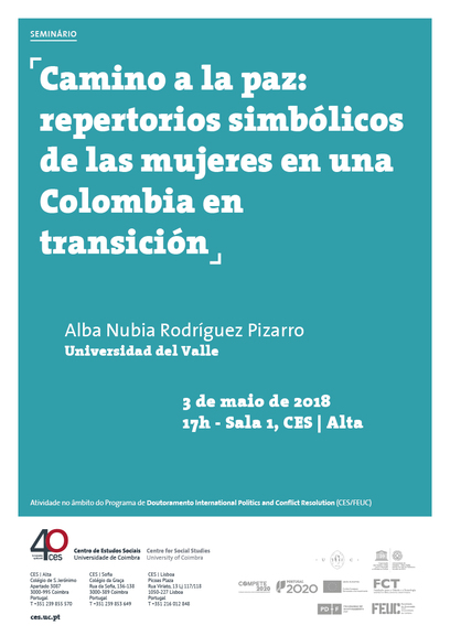Road to peace: symbolic repertoires of women in a transition Colombia<span id="edit_19621"><script>$(function() { $('#edit_19621').load( "/myces/user/editobj.php?tipo=evento&id=19621" ); });</script></span>