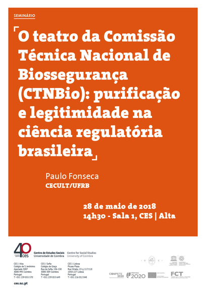 O teatro da Comissão Técnica Nacional de Biossegurança (CTNBio): purificação e legitimidade na ciência regulatória brasileira<span id="edit_19780"><script>$(function() { $('#edit_19780').load( "/myces/user/editobj.php?tipo=evento&id=19780" ); });</script></span>