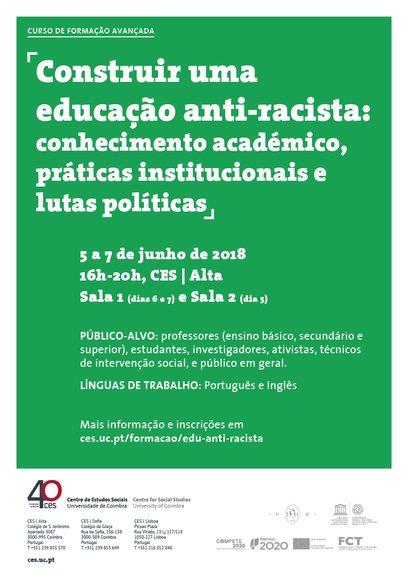 Building an anti-racist education: academic knowledge, institutional practices and political struggles<span id="edit_19919"><script>$(function() { $('#edit_19919').load( "/myces/user/editobj.php?tipo=evento&id=19919" ); });</script></span>
