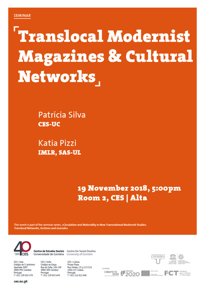 Translocal Modernist Magazines & Cultural Networks<span id="edit_21378"><script>$(function() { $('#edit_21378').load( "/myces/user/editobj.php?tipo=evento&id=21378" ); });</script></span>