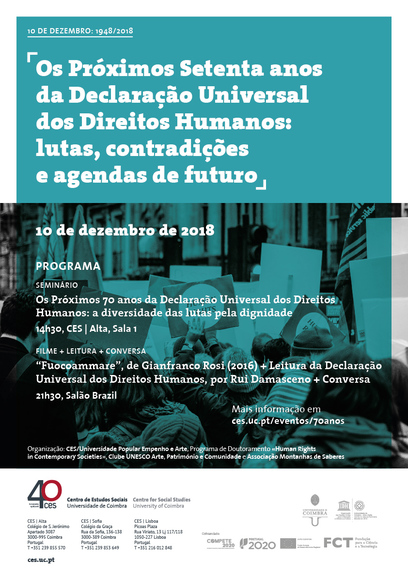 The coming 70 years of the Universal Declaration of Human Rights: the diversity of struggles for dignity<span id="edit_21656"><script>$(function() { $('#edit_21656').load( "/myces/user/editobj.php?tipo=evento&id=21656" ); });</script></span>