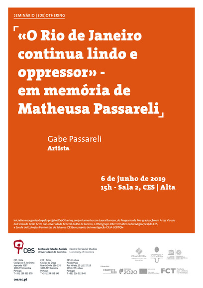 «O Rio de Janeiro continua lindo e opressor» - em memória de Matheusa Passareli <span id="edit_25442"><script>$(function() { $('#edit_25442').load( "/myces/user/editobj.php?tipo=evento&id=25442" ); });</script></span>