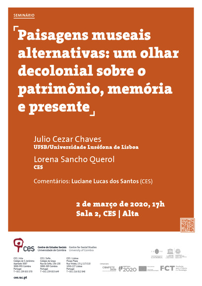 Paisagens museais alternativas: um olhar decolonial sobre o patrimônio, memória e presente<span id="edit_28451"><script>$(function() { $('#edit_28451').load( "/myces/user/editobj.php?tipo=evento&id=28451" ); });</script></span>