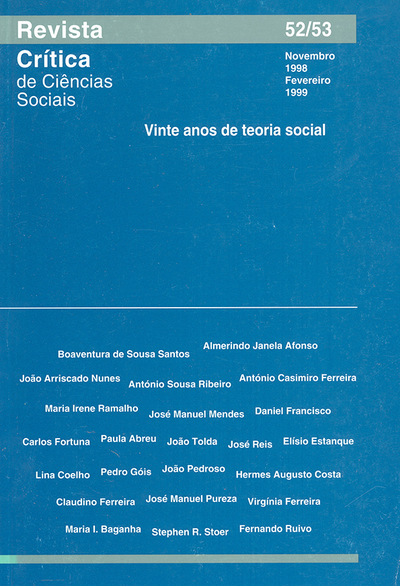 Vinte anos de teoria social